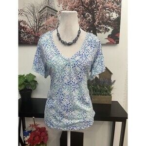 Lauren Ralph Lauren Women’s Tunic Small V Neck Short Bell Sleeve Pullover